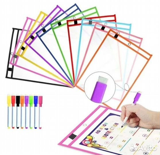 Папка-файл с 3мя маркерами