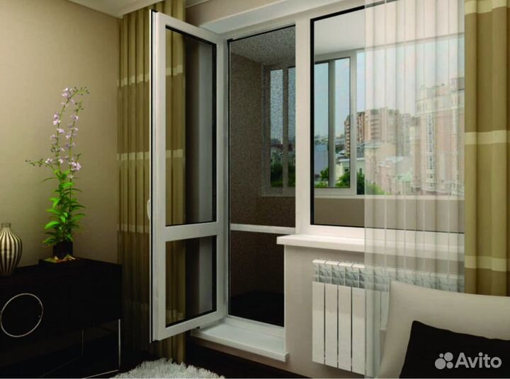 Выход на балкон с обшивкой