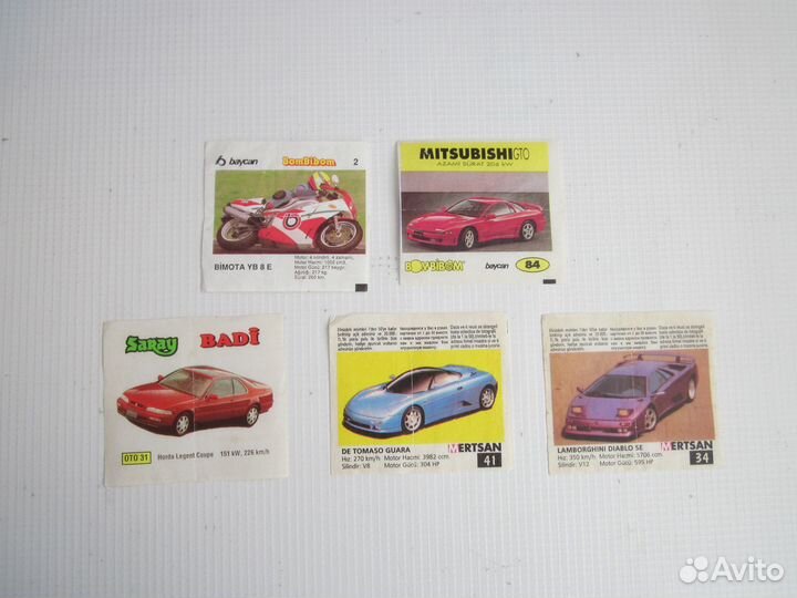 Вкладыши, наклейки