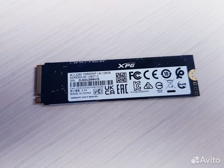 Жесткий диск SSD M.2 A-Data XPG 128Gb