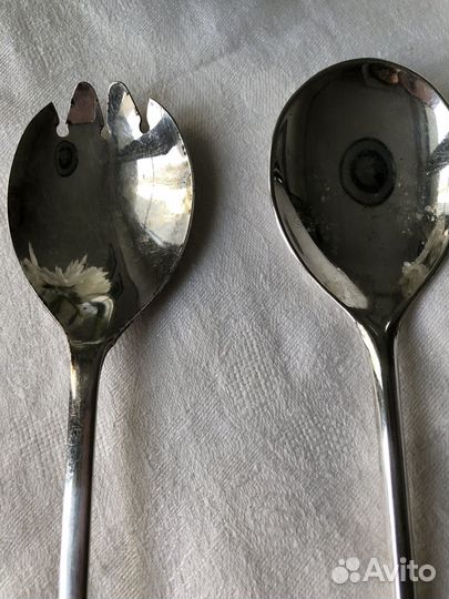 Антикварный столовый прибор Англия Италия серебро