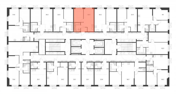 1-к. квартира, 32,5 м², 27/33 эт.