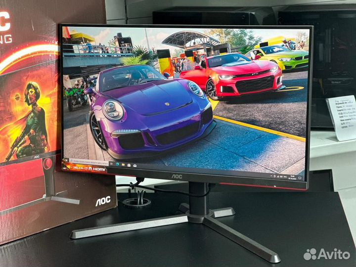 Прямой монитор новый aoc 24.5д 240hz