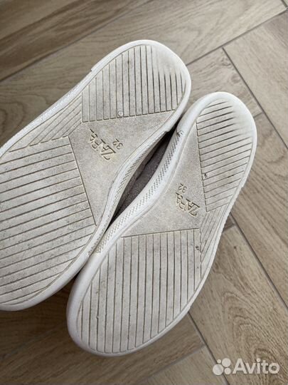 Балетки zara 32 натуральная замша