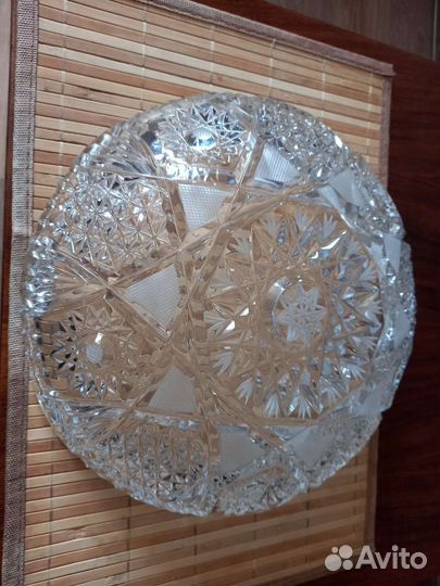 Блюдо хрустальное СССР большое