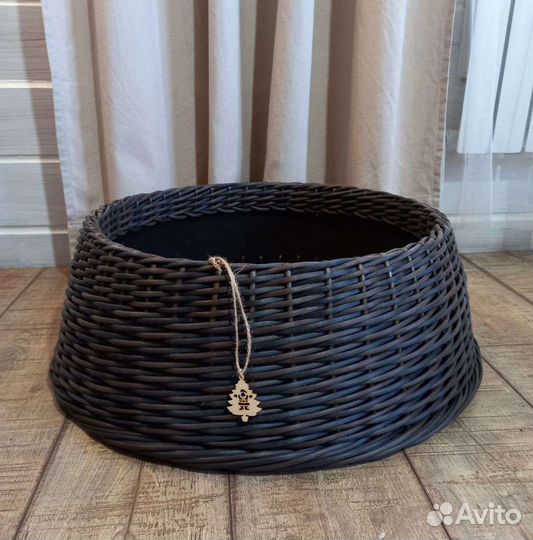 Плетёная корзина -юбочка для Ёлочки