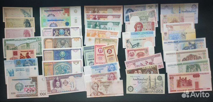Банкноты и Боны Иностранные новые из пачек