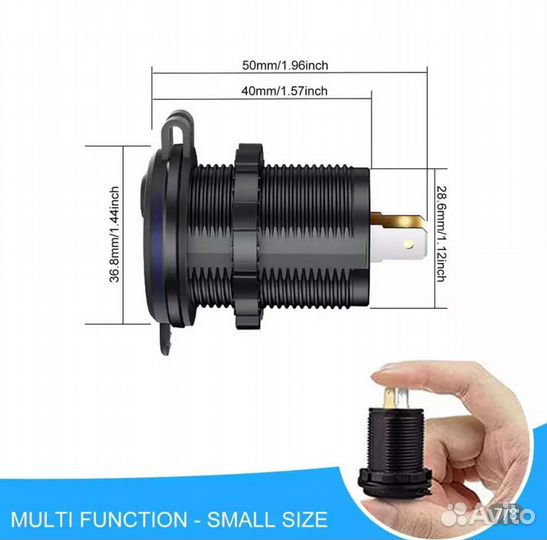 Быстрая зарядка 36 Вт, Dual USB- зарядка
