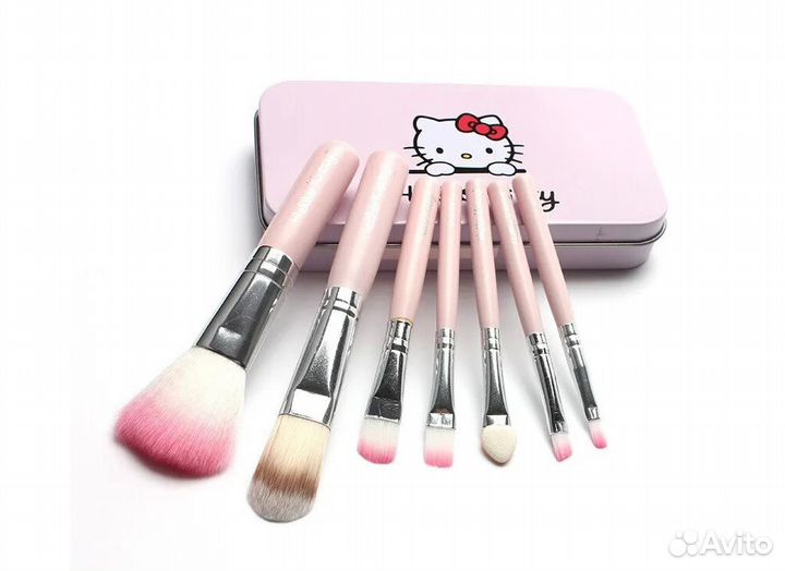 Набор кистей для макияжа Hello Kitty розовый