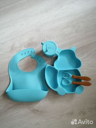 Набор детской силиконовой посуды