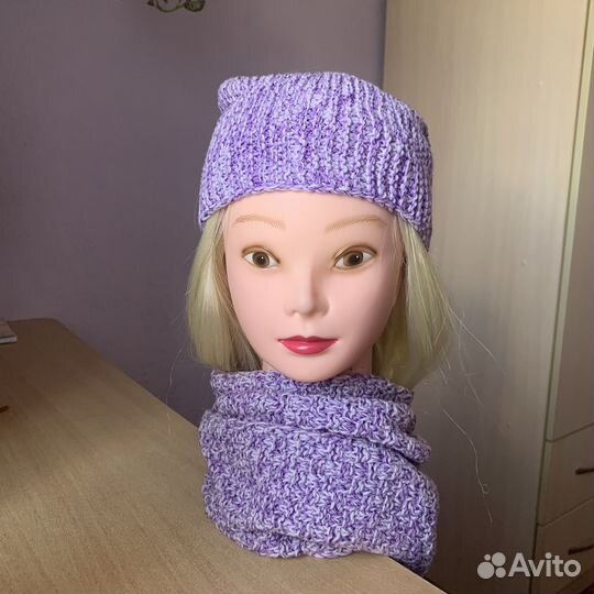 Комплект шапка и снуд