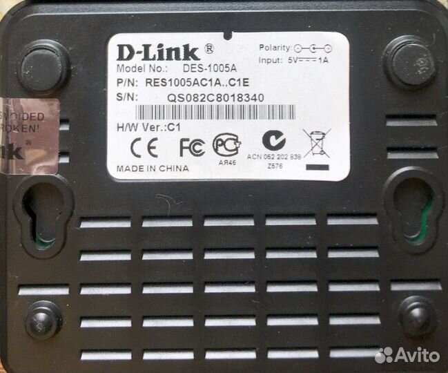 Коммутатор D-link DES-1005A