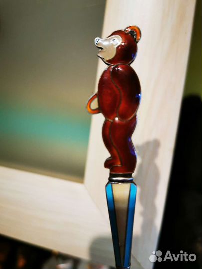 Серебро ложка мишка