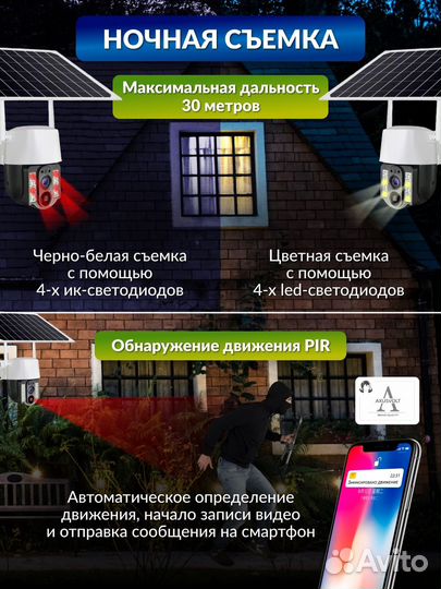 Комплект 4G камер на солнечной батарее