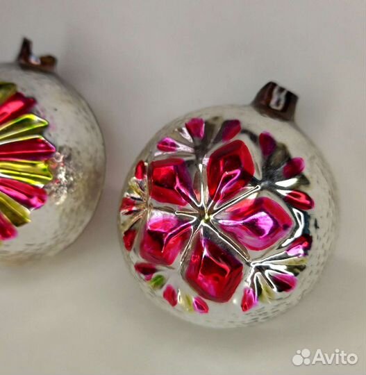 Ёлочные игрушки агитация Звезда Серп и Молот 2шт