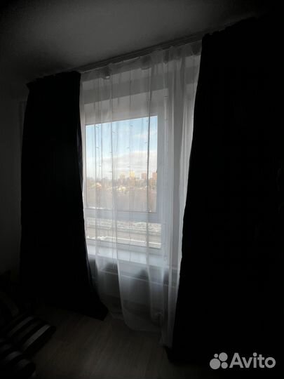 Шторы блэкаут темно синие высота 300 см