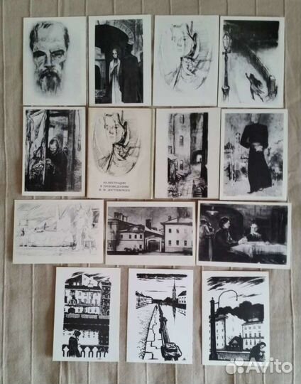 Открытки СССР, писатели