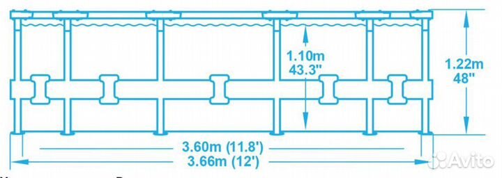 Каркасный бассейн 366-122