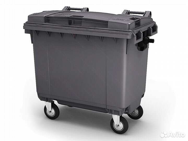 Пластиковый мусорный евроконтейнер 660л PC-5362