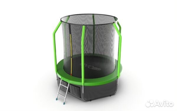 Батут EVO jump Cosmo 6ft (Green) + нижняя сеть