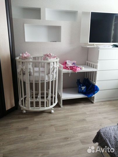 Кровать трансформер с маятником и бортиками