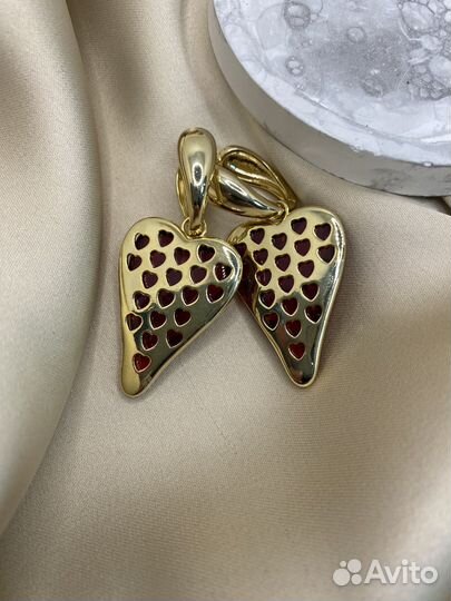 Серьги сердце