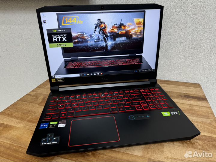 2022 Монстр i5-10300H 16Gb RTX3050 144Hz SSD 512Gb