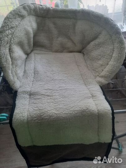 Детские санки на колесах с тёплым вкладышем