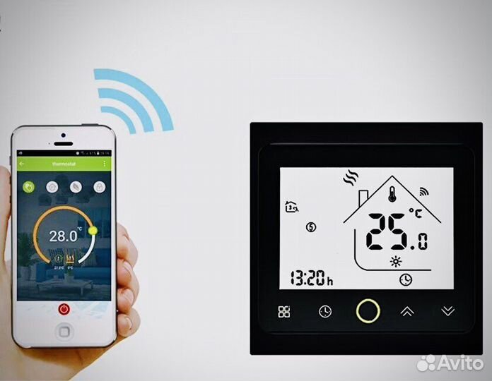 Умный терморегулятор для водяного теплого полаWiFi