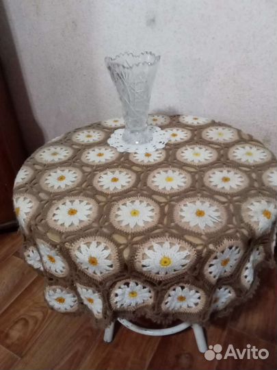 Вязаная скатерть крючком