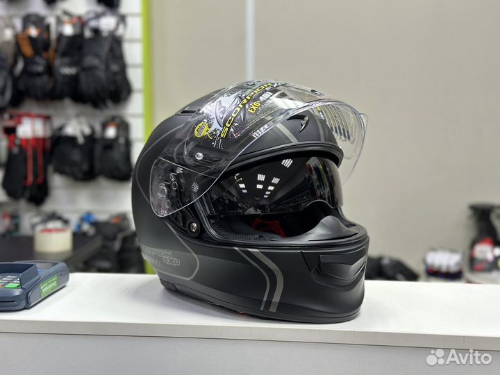 Мотошлем Scorpion EXO-491 Spin с очками