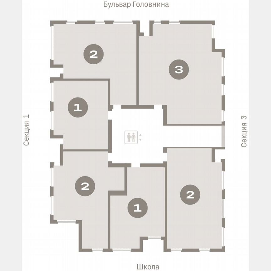 1-к. квартира, 55,5 м², 8/15 эт.