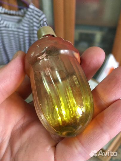 Елочные игрушки СССР желудь льдинка 8см