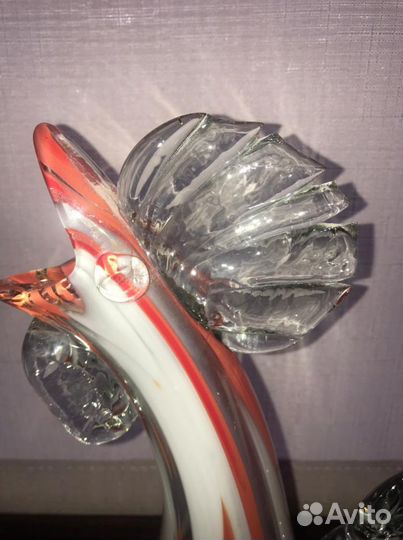 Графин Петушок, цветное стекло СССР