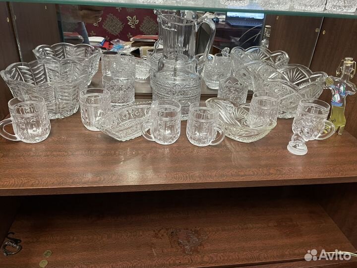 Набор посуды хрусталь СССР