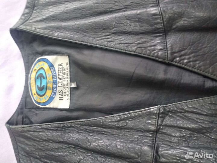 Жилет кожаный мужской