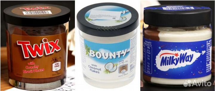 Шоколадная Паста Twix,Bounty, Milky Way 200 гр