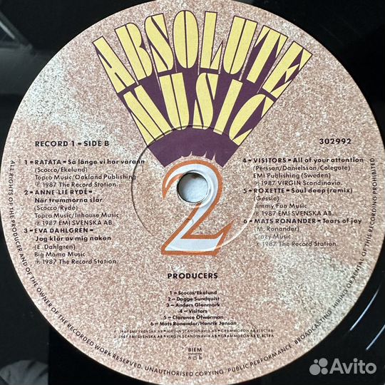 Сборник Absolute Music 2 2LP (Швеция 1987г.)