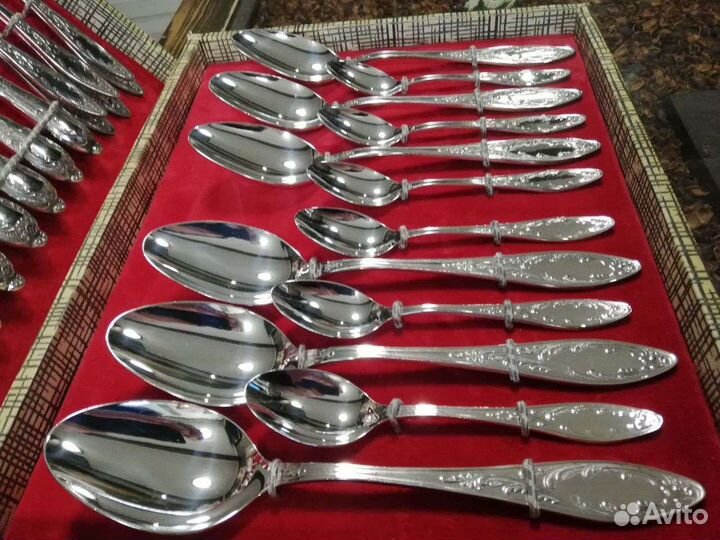 Новый набор СССР мельхиор Пламя 30 пр