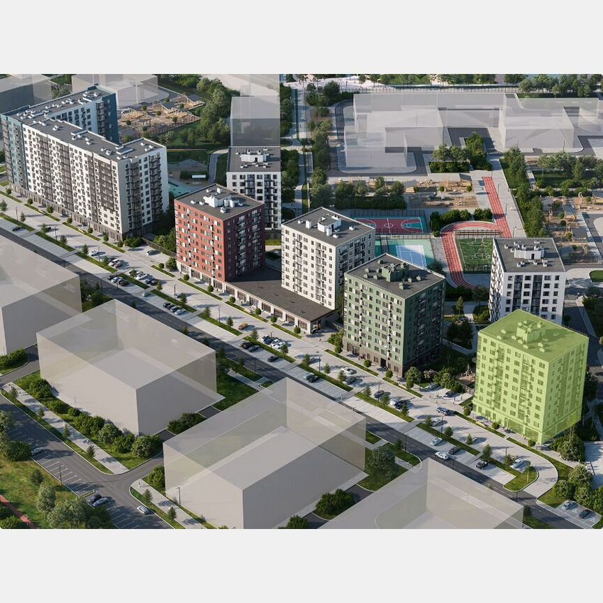 2-к. квартира, 54,9 м², 1/9 эт.
