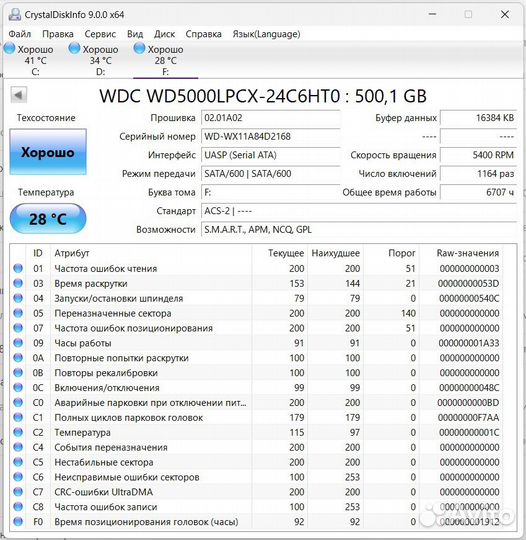 Жесткий диск WD 500 Gb SATA 2,5