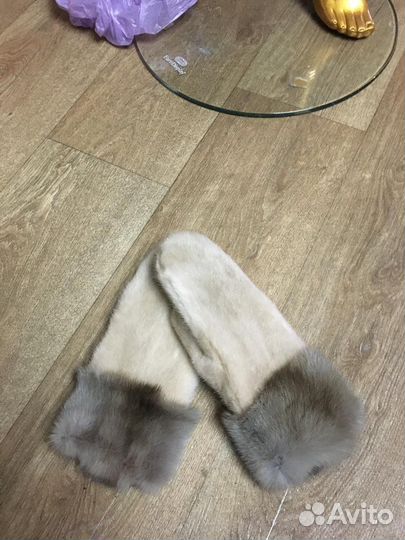 Варежки меховые женские