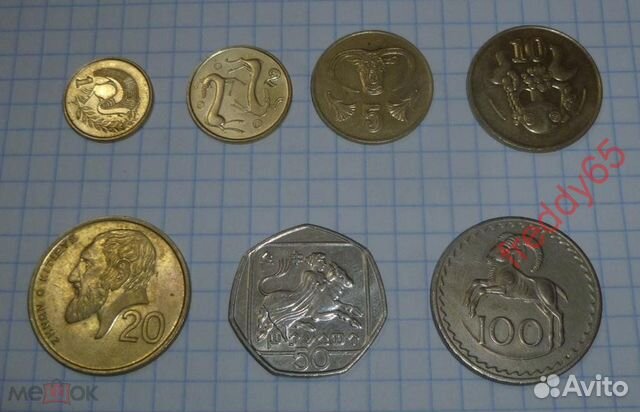 Кипр. Набор монет из 7 монет. Цена за всё