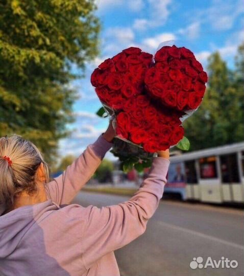 Розы, букет, красные розы, букет цветов, доставка