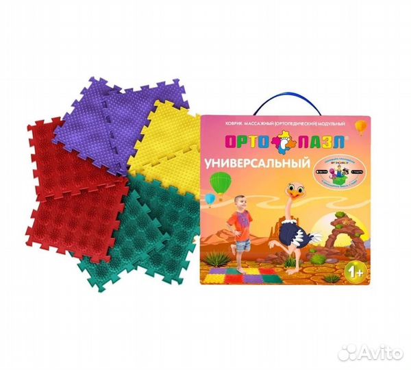 Коврик массажн. орто пазл микс Ёжики 8мод