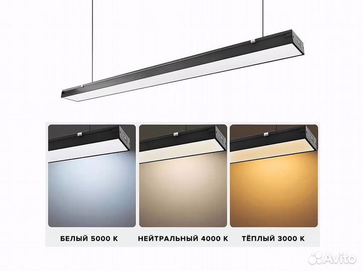 Линейный светодиодный led светильник