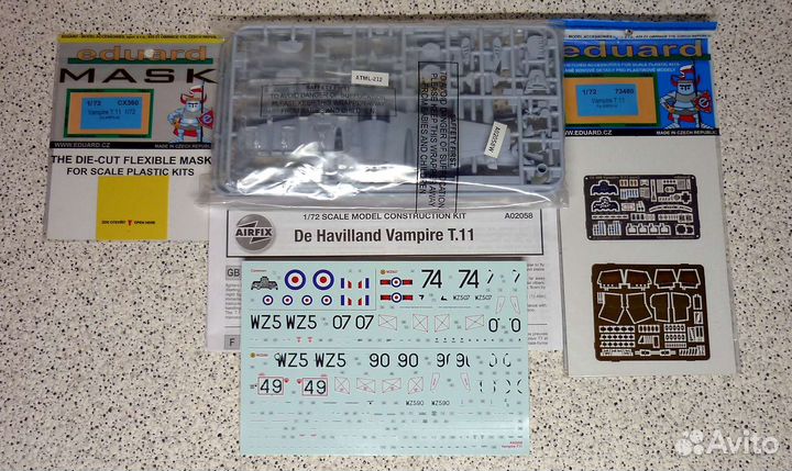 Vampire T.11, Airfix A02058, 1/72 + PE & Mask