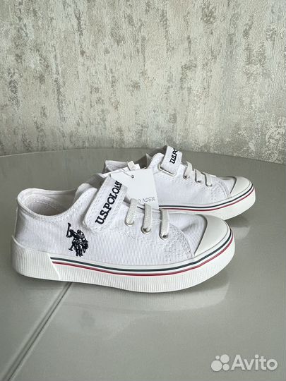Кеды/ботинки новые оригинал us polo assn белые 31р