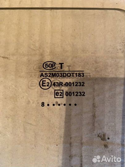 Стекло двери заднее правое LADA 2114