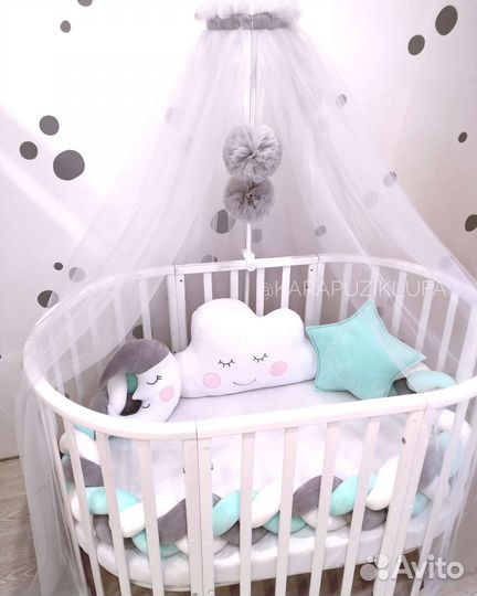 Бортики, комплекты в детскую кроватку (новые)